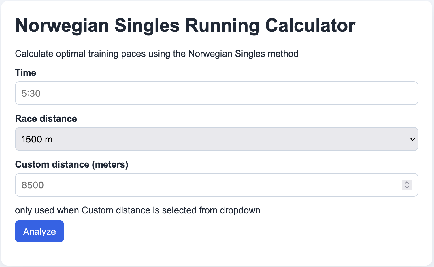 NSA Running Pace Analysis